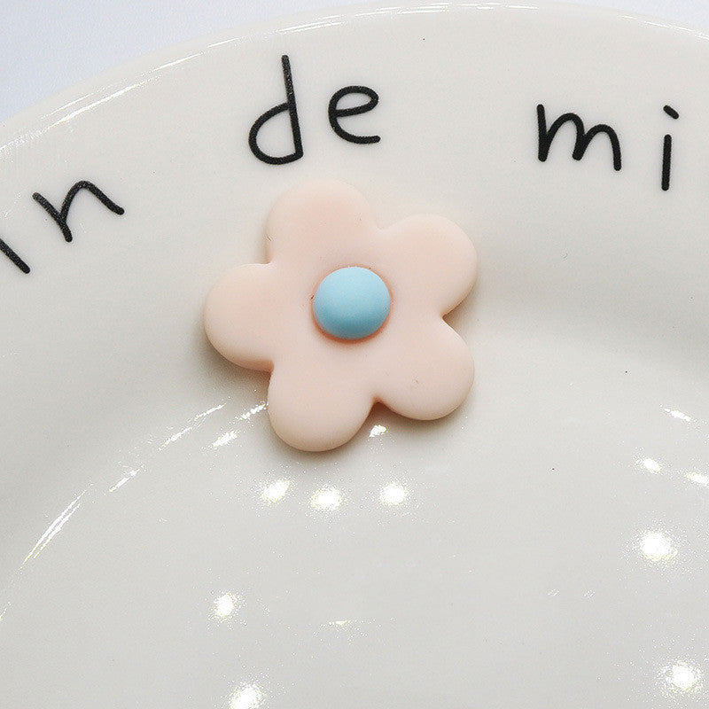 Fashion Personality Frosted Resin Five-petal Flower