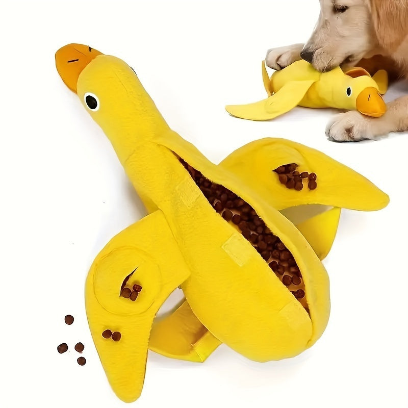 Teddy Toy With Dog Sound Duck Doll For Training Sniffing Grinding Teeth Pet Supplies Toy With Food Leaks