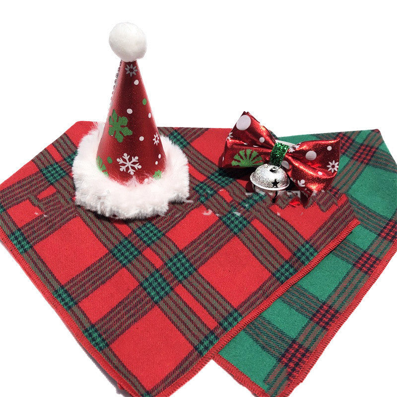 Christmas Pet Hat and Bow Tie Set for Holiday Season