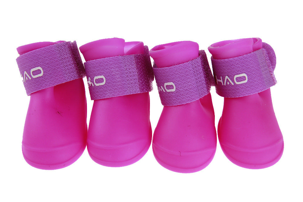 Waterproof Cartoon Pet Dog Shoes Candy Rain Boots