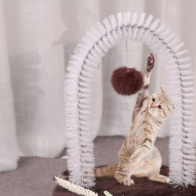Plush Cat Grooming Brush for Itchy Relief