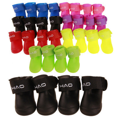 Waterproof Cartoon Pet Dog Shoes Candy Rain Boots