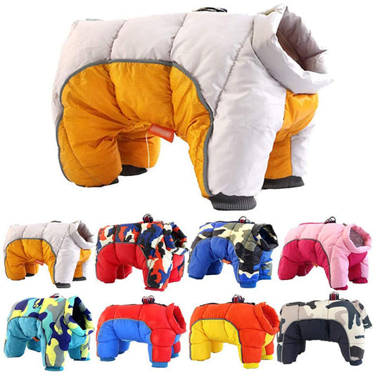 Thick Winter Dog Coat with Down Jacket Insulation