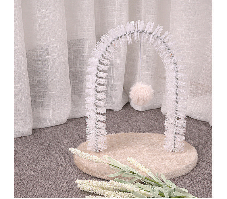 Plush Cat Grooming Brush for Itchy Relief