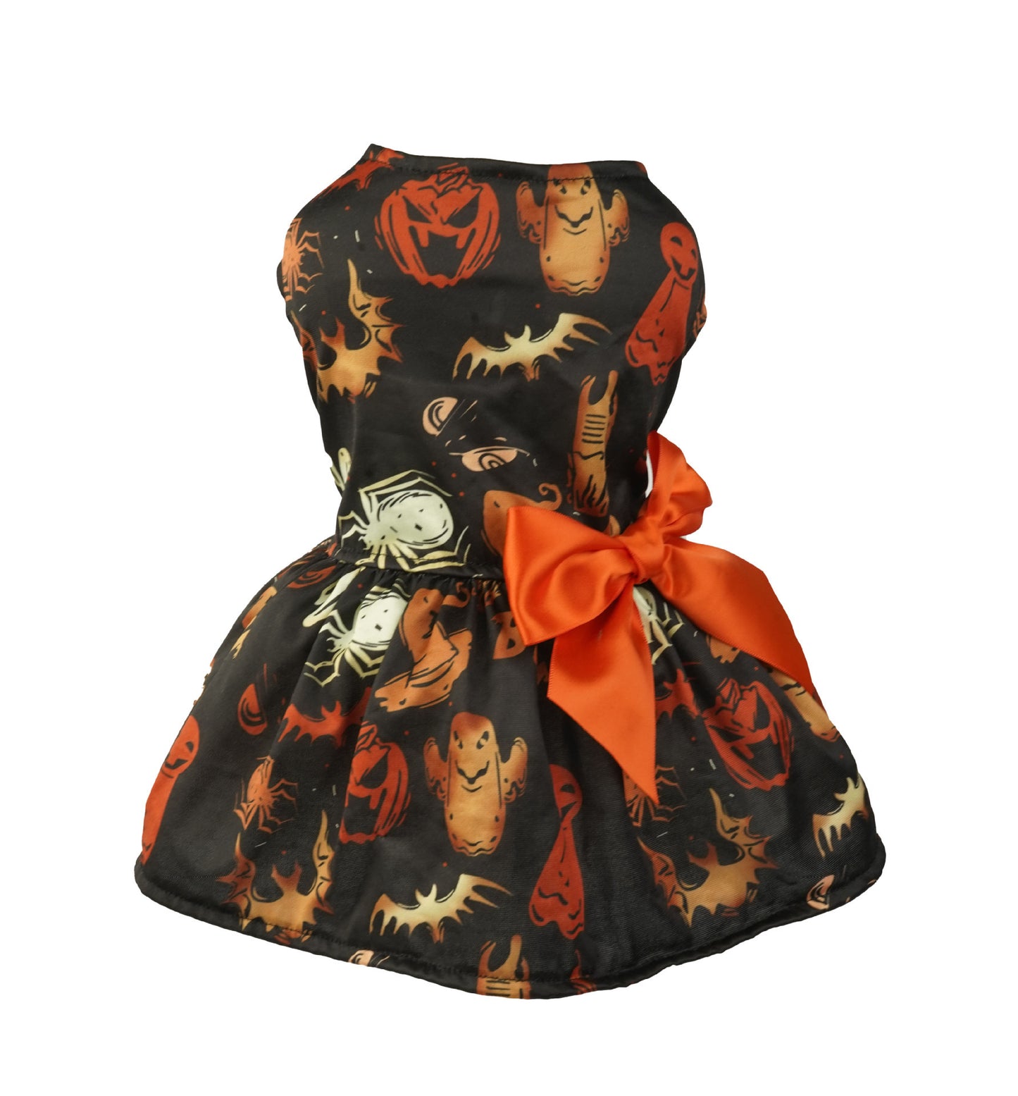 Pumpkin Print Dress for Small Dogs and Cats for Halloween