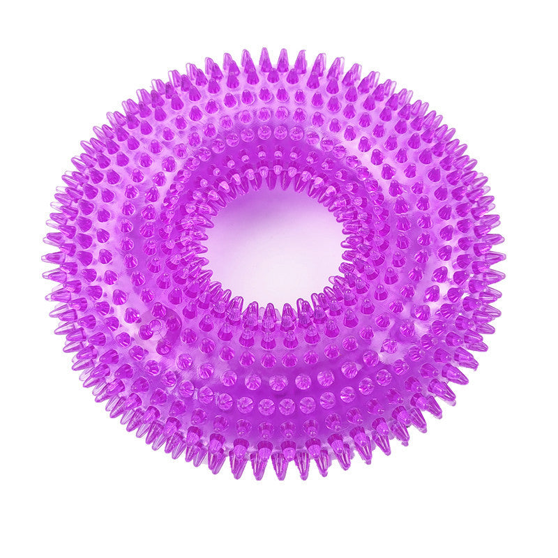 Pet Toy Bite-Resistant Sounding Spike Ring Ball – Durable and Fun for Pets