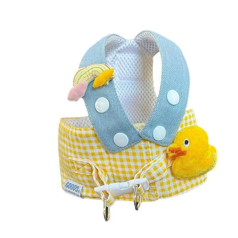 3-in-1 Pet Harness Set with Hat – Leash, Rope & Outfit