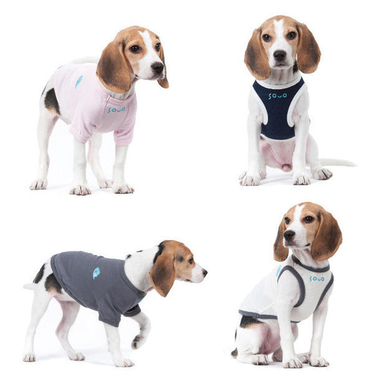 Dog Vest Two-Legged Pet Clothing Deodorizing Cotton Fabric