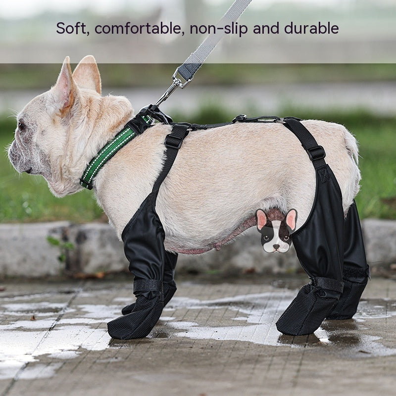 Waterproof Dog Shoes with Non-Slip Sole for Outdoor Walking