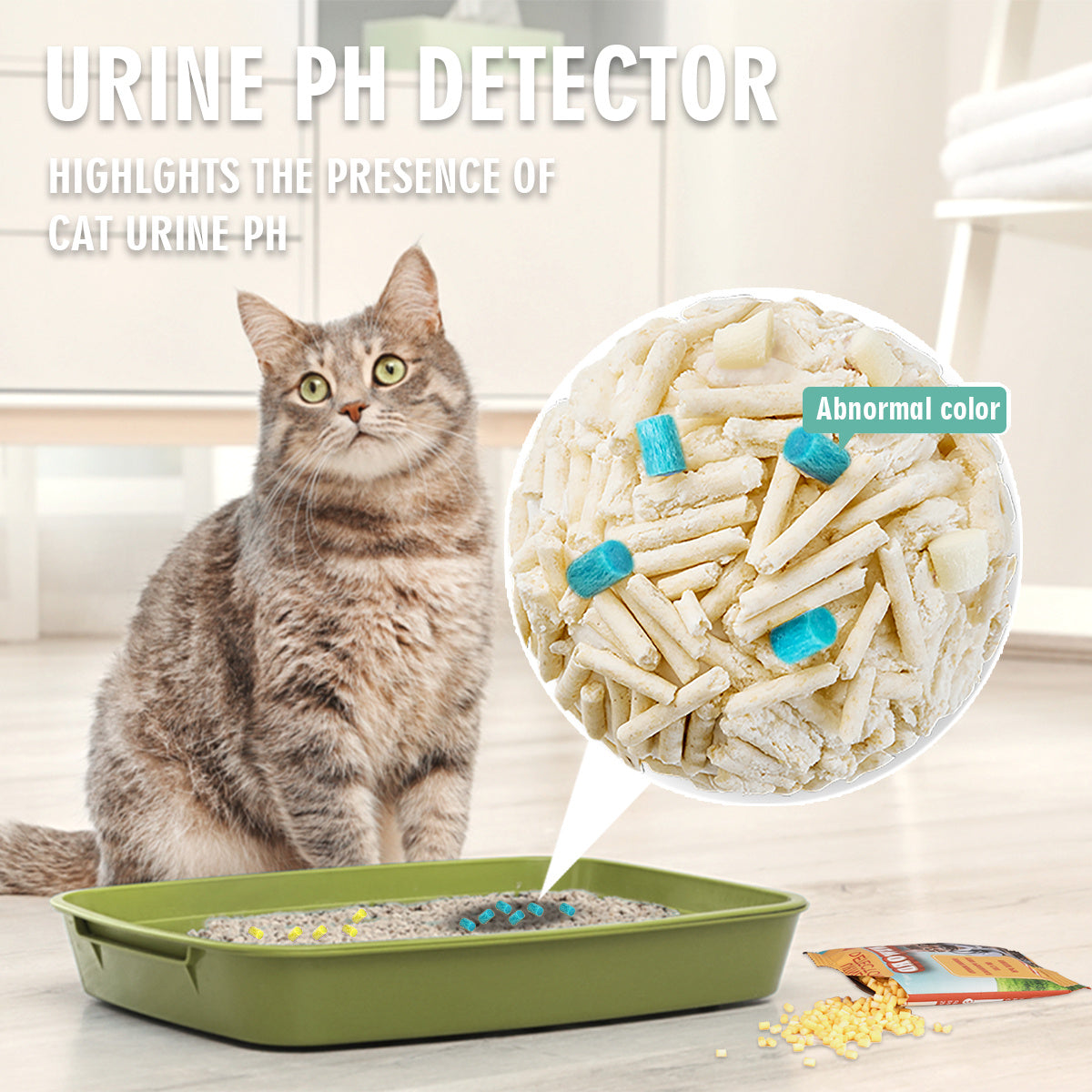 Cat Litter Self-Checking Particles for Clean Litter Box