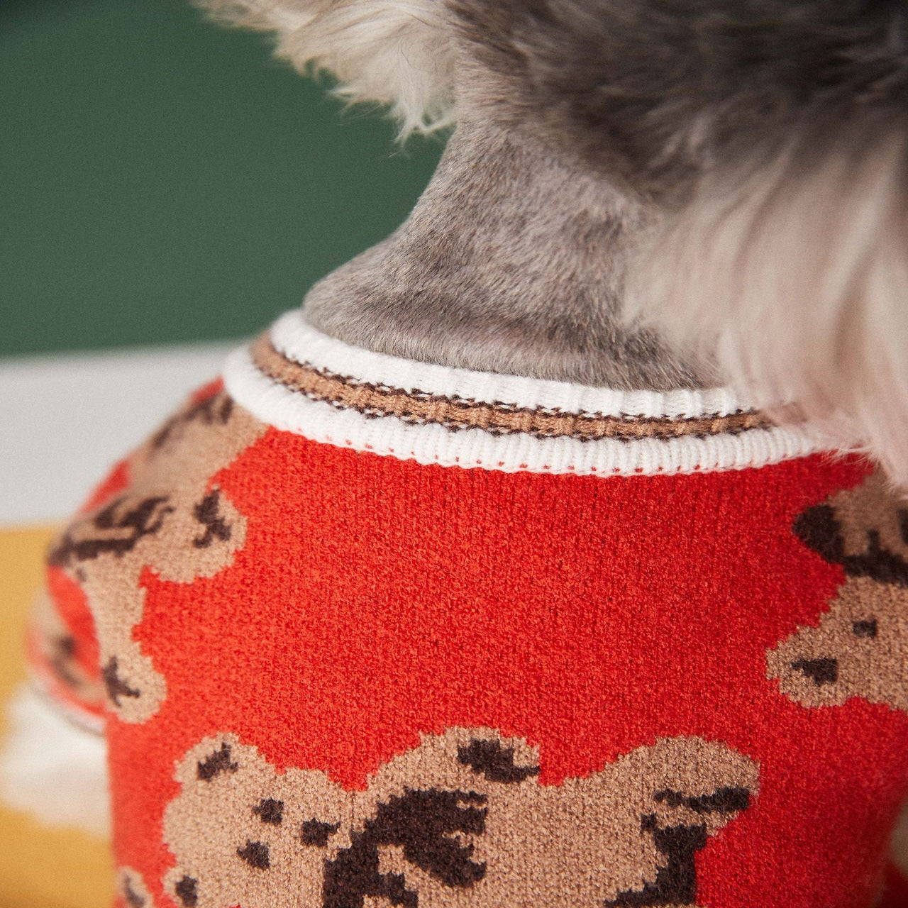 Preppy Style Dog Cat Sweater V-Neck Striped Vest for Winter