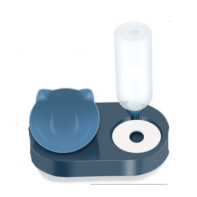 Two-in-One Pet Bowl with Automatic Water Dispenser – Perfect for Dogs and Cats