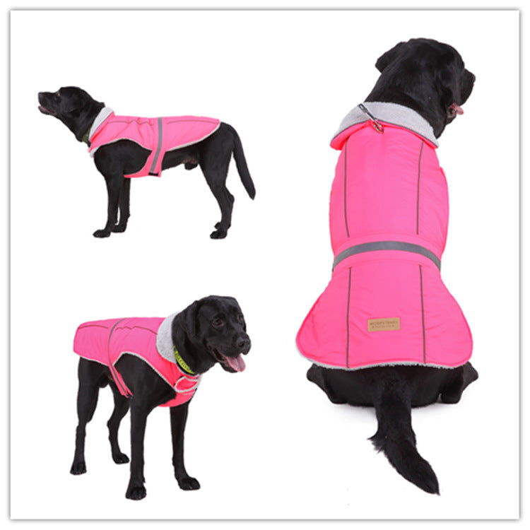 Reflective Winter Dog Jacket for Night Safety and Warmth