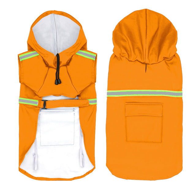 Waterproof Reflective Dog Raincoat with Pocket Design for Outdoor Protection