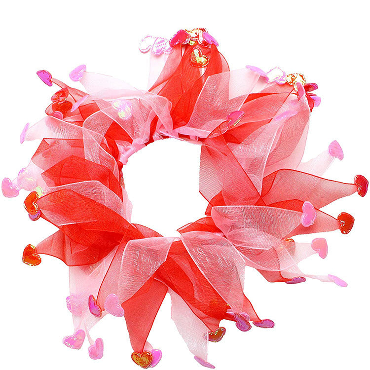 Valentine's Day Pet Accessories Headband And Scarf Set