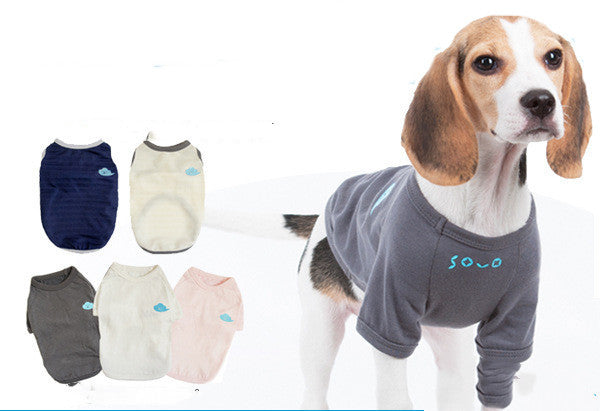 Dog Vest Two-Legged Pet Clothing Deodorizing Cotton Fabric