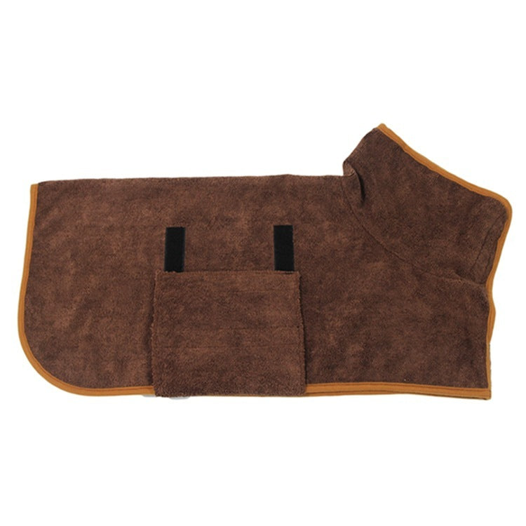 Super Absorbent Microfiber Dog Bath Towel with Adjustable Straps