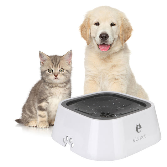 1.5L Floating Pet Water Bowl – Anti-Overflow Slow Feeder