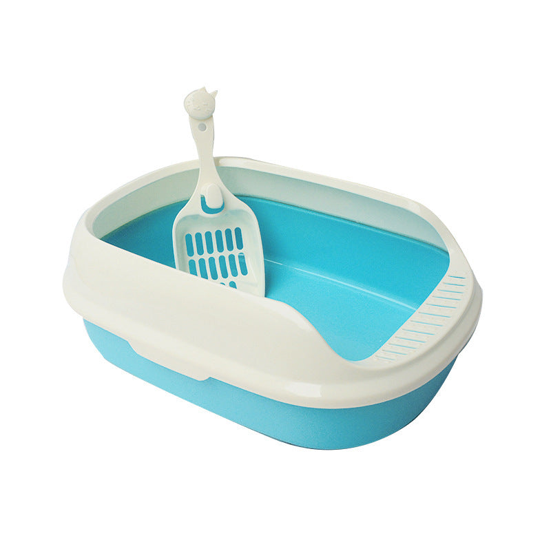 High Sided Cat Litter Box with Shovel