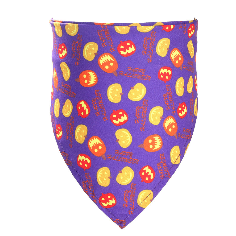 Halloween Themed Pet Bandana Triangle Scarf