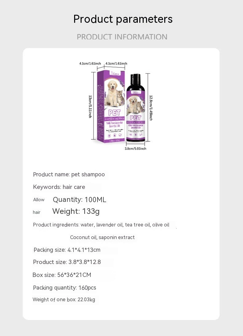 Pet Shampoo for Itchy Skin and Soft Fur