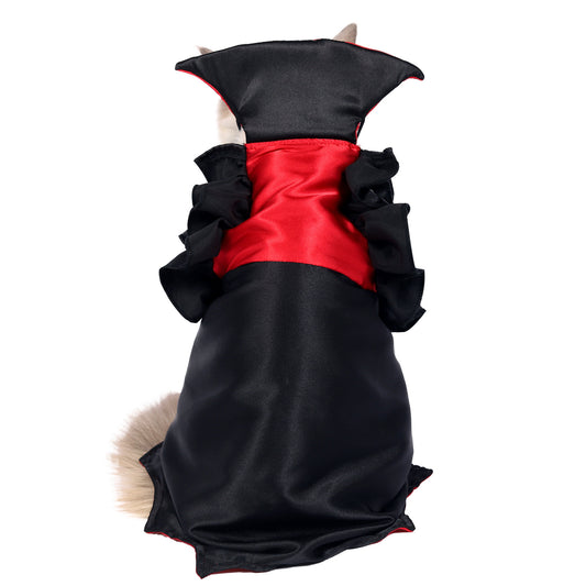 Cat Halloween Vampire Costume Pet Transformation Outfit for Spooky Season