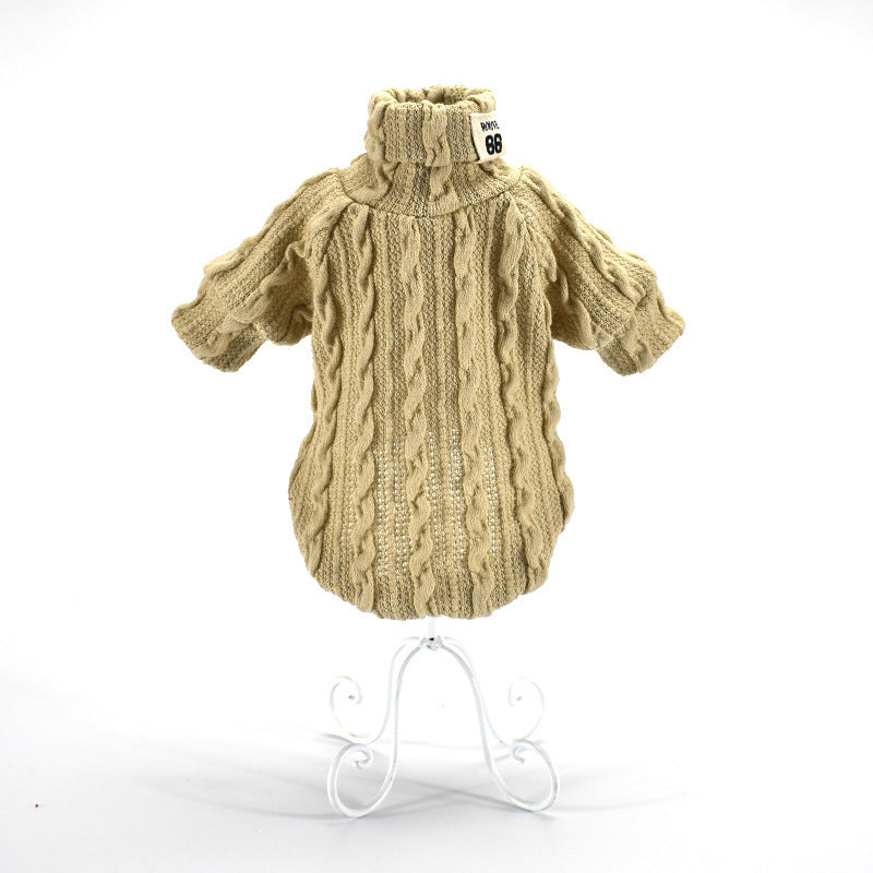 Premium Turtleneck Dog Sweater for Winter Warmth