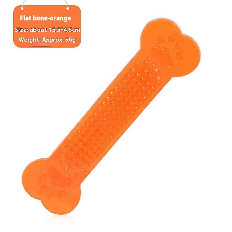 PVC Transparent Flat Bone Pet Dog Toy