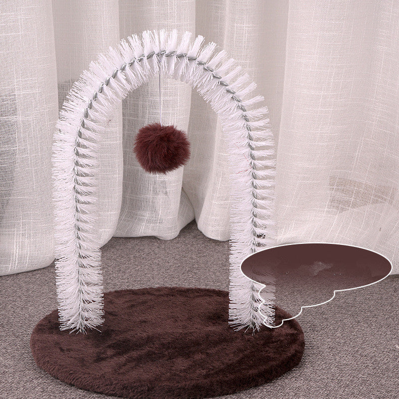 Plush Cat Grooming Brush for Itchy Relief
