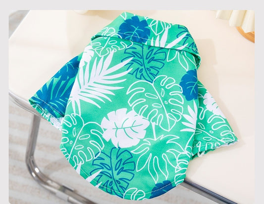 Pet Beach Leaf Shirt Hawaii