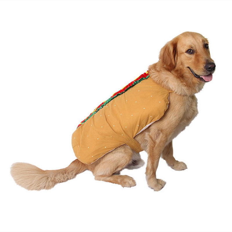 Funny Hot Dog Pet Costume Cute Dog and Cat Outfit
