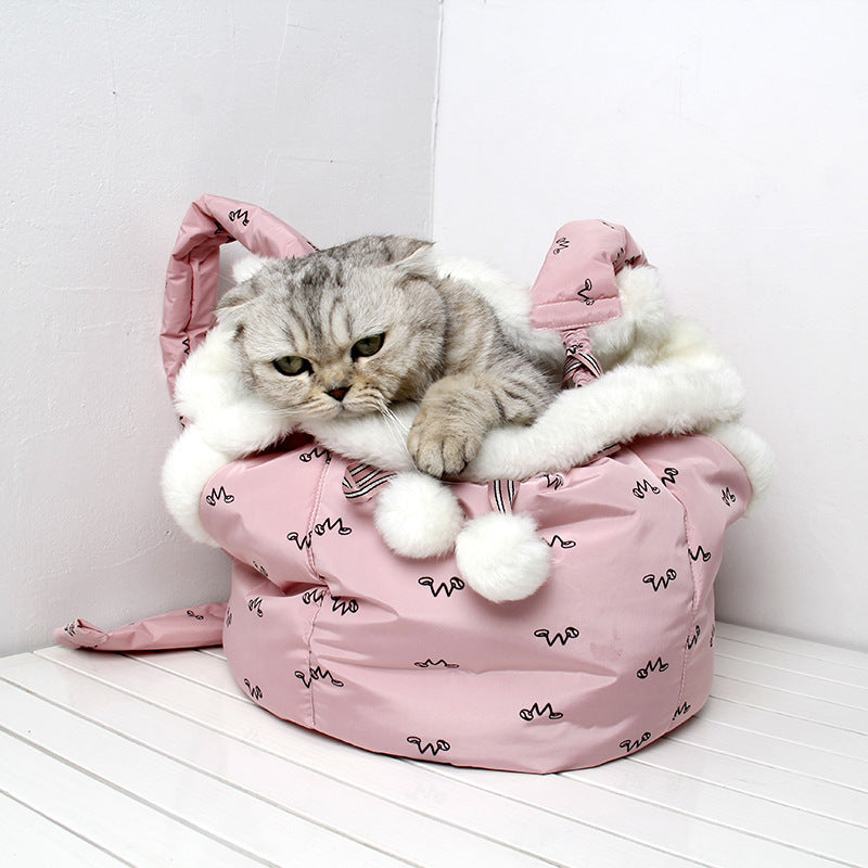Winter Pet Carrier Backpack for Dogs and Cats