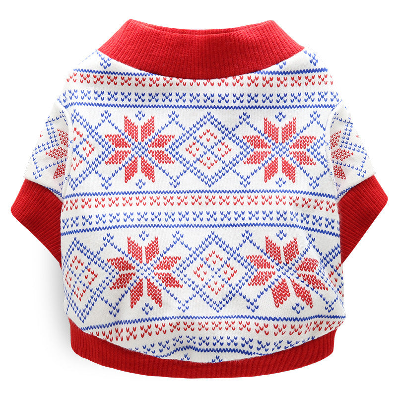Christmas Dog T-Shirt Soft Cotton Pet Clothes for Holiday Season