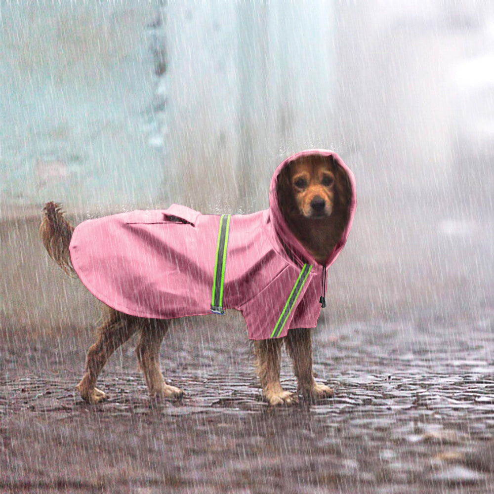 Waterproof Reflective Dog Raincoat with Pocket Design for Outdoor Protection