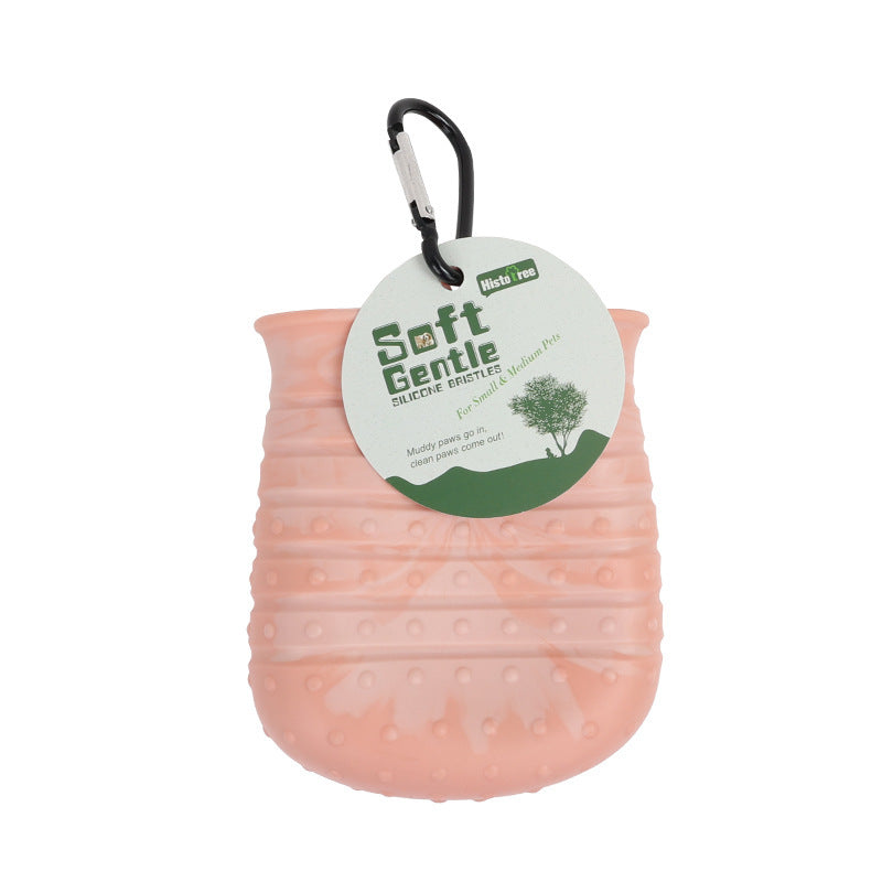 2-in-1 Portable Dog Paw Cleaner & Grooming Brush