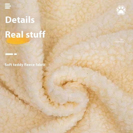 Plush L-Shaped Cat Hammock Nest