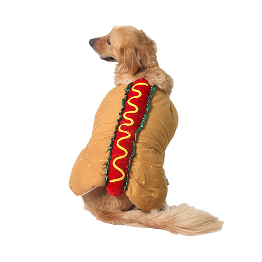 Funny Hot Dog Pet Costume Cute Dog and Cat Outfit