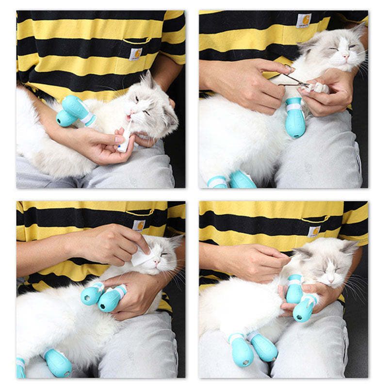 Anti Scratch Cat Foot Covers for Grooming