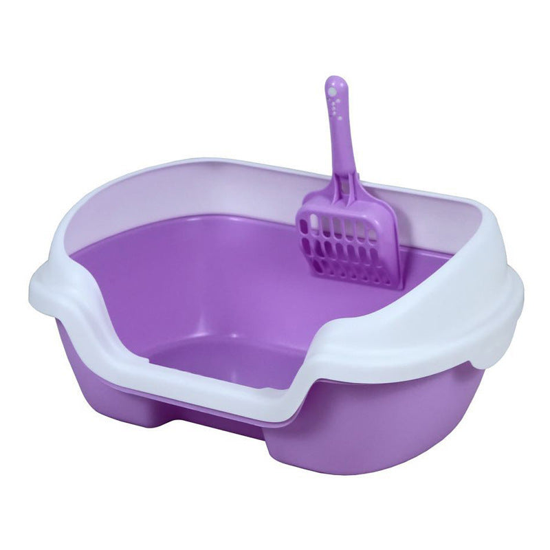 Semi-Enclosed Cat Litter Box