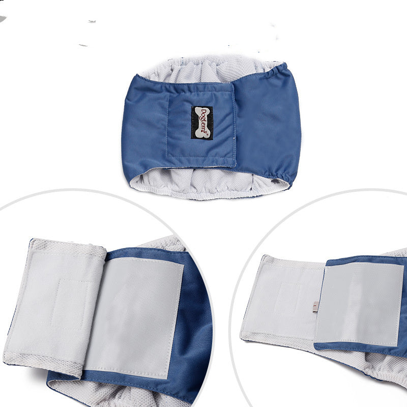 Male Dog Restraint Courtesy Belt Pet Supplie Washable Sanitary Diapers