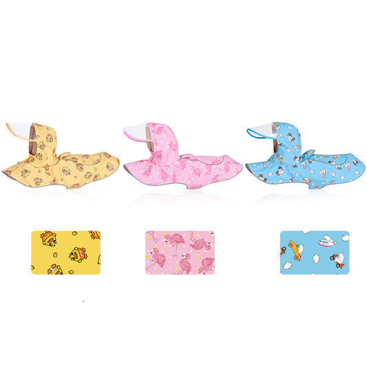 Waterproof Reflective Cape Raincoat Transparent PU Dog