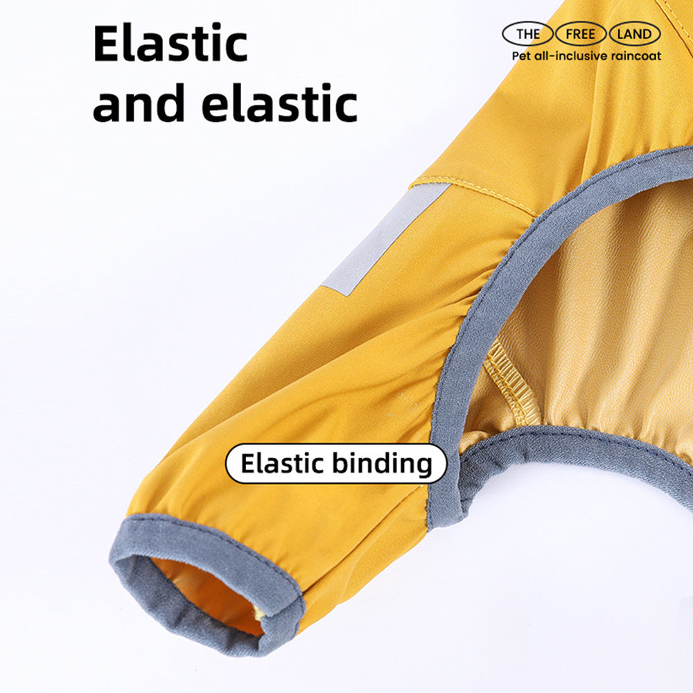 Waterproof Dog Raincoat with Reflective Straps and Hood for Small and Medium Dogs
