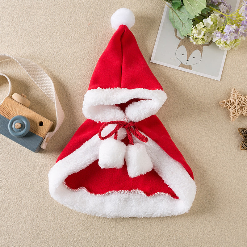 Christmas Pet Cloak Red Hooded Cape For Cats And Dogs