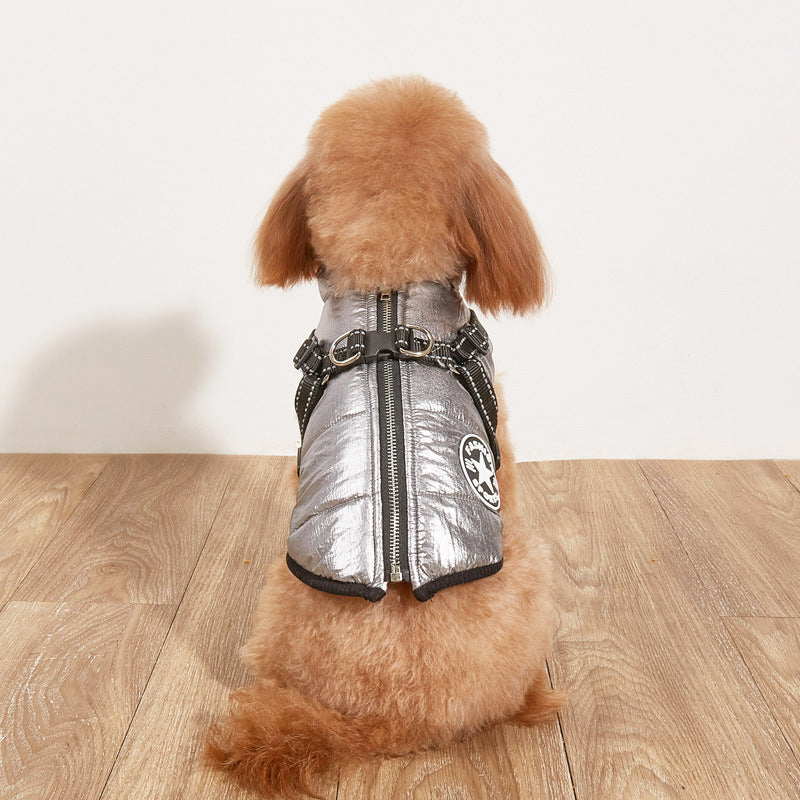 Warm Dog Coat with Reflective Design