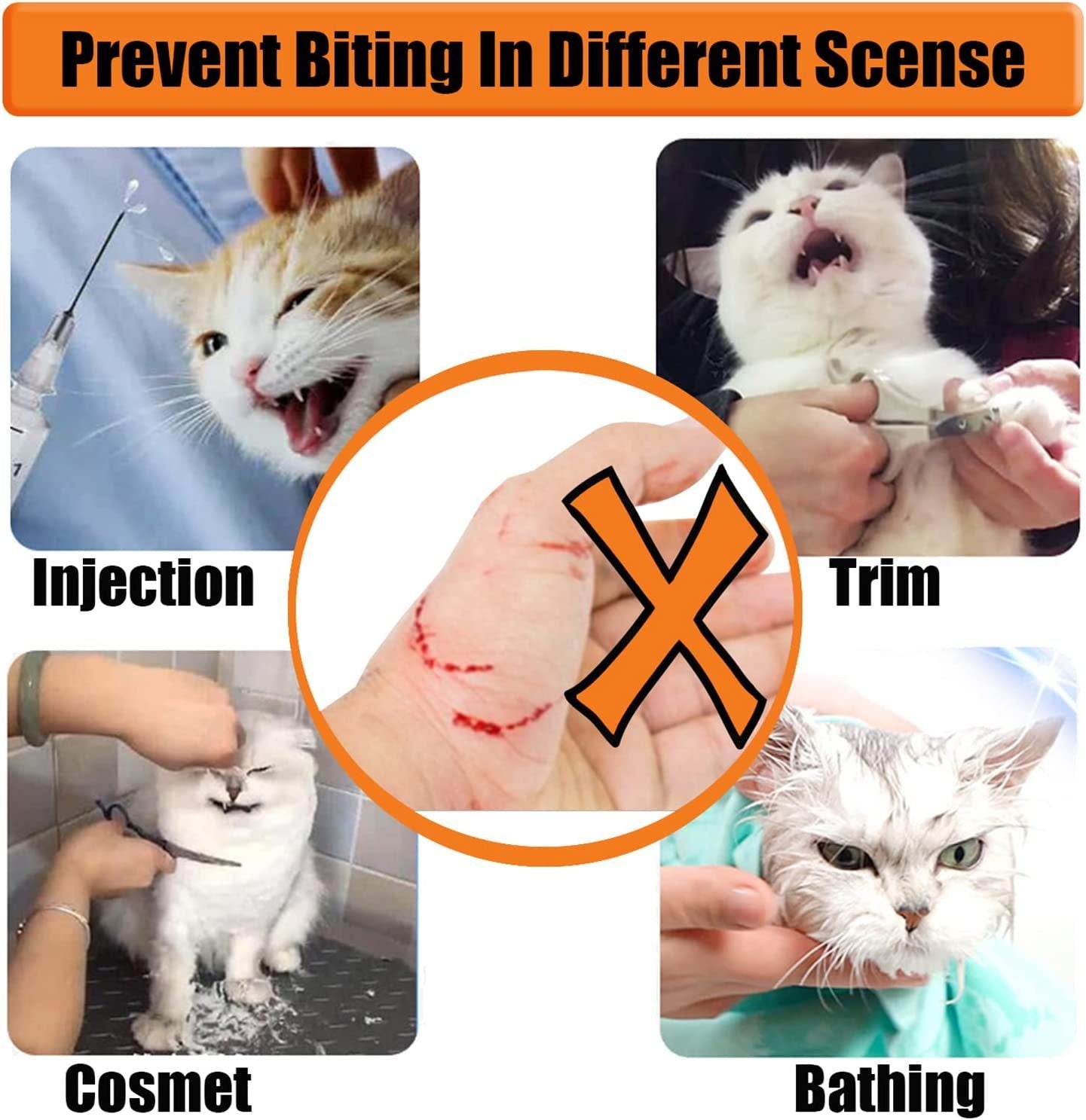 Transparent Cat Muzzle for Grooming and Biting Prevention
