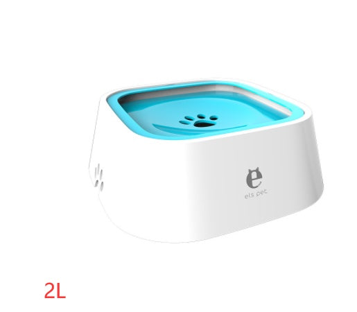 1.5L Floating Pet Water Bowl – Anti-Overflow Slow Feeder