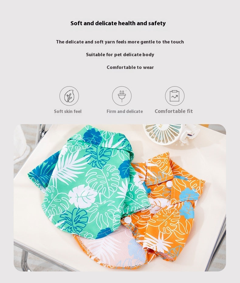 Pet Beach Leaf Shirt Hawaii