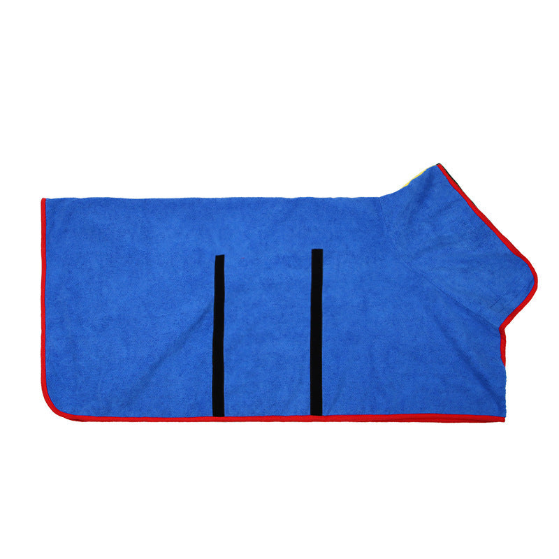 Super Absorbent Microfiber Dog Bath Towel with Adjustable Straps