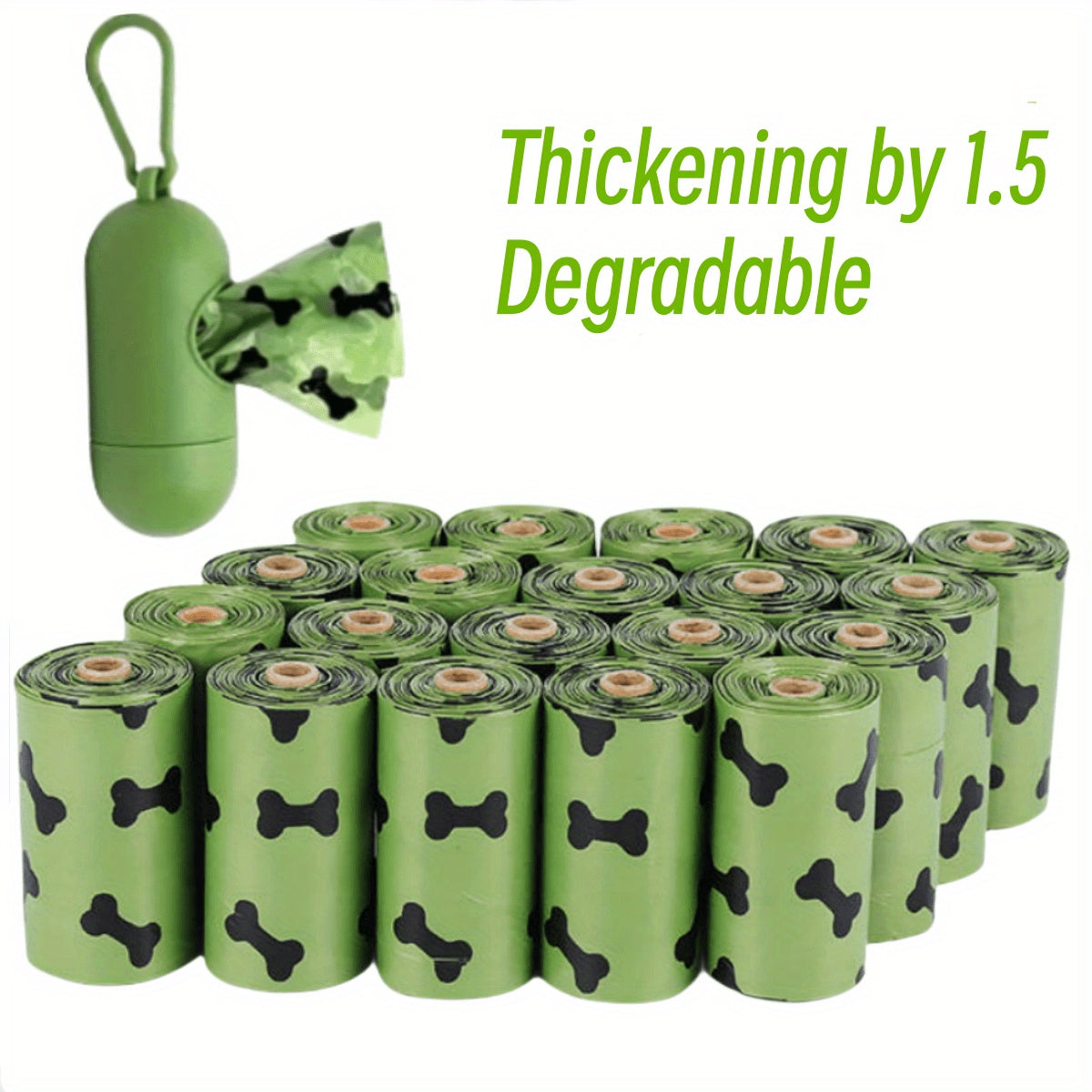 Biodegradable Dog Poop Bags Leak Proof With Dispenser