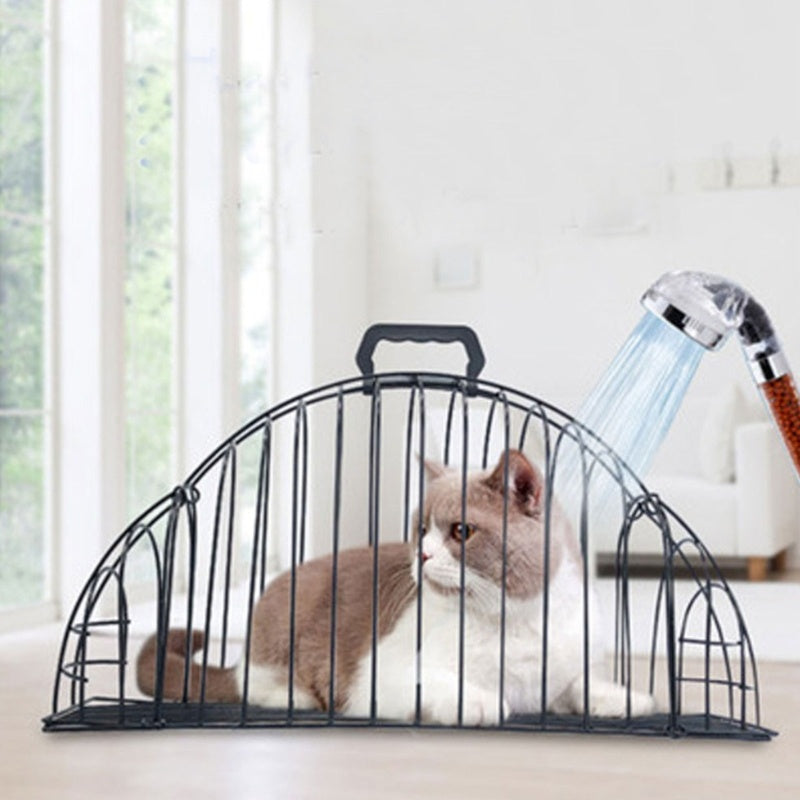 Stainless Steel Cat Bath and Transport Cage